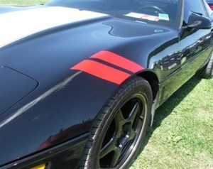 Front Fender Accent Strips. Red 84-96