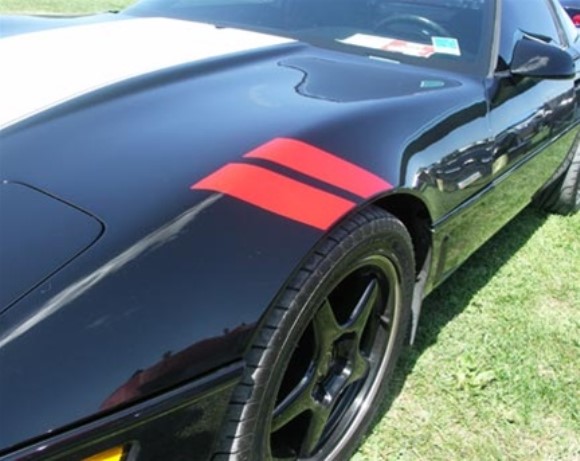Front Fender Accent Strips. Red 84-96