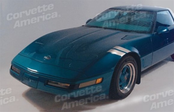 Front Fender Accent Strips. Silver 84-96