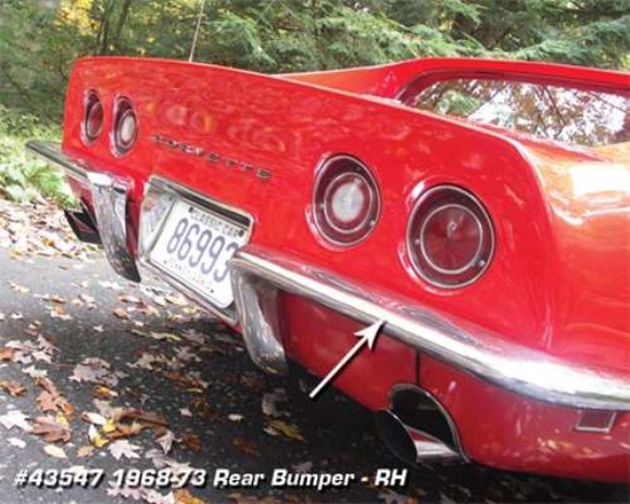 Rear Bumper. RH USA 68-73
