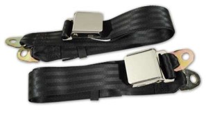 Seat Belts - Chrome Lift Replacement Black 63-67