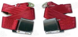 Seat Belts - Chrome Lift Replacement Bright Red 63-67