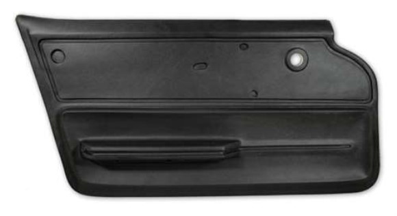 Door Panel. Black Convertible With Felt LH 65-66