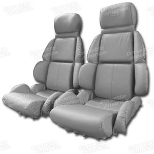 Mounted Leather Seat Covers. Gray Standard 93