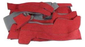 Carpet. Red Convertible Foam Back 63