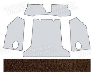 Rear Carpet. Bronze Mass-Back Coupe 84-87