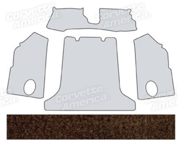 Rear Carpet. Bronze Mass-Back Coupe 84-87