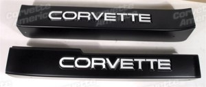 Sill Ease. Black W/Corvette Logo 84-87