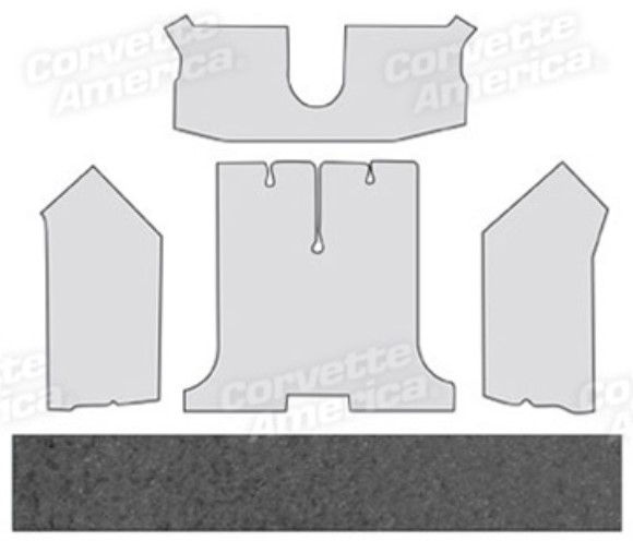Rear Carpet. Gray Mass-Back Coupe 90-91