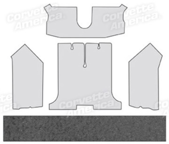 Rear Carpet. Gray Mass-Back Coupe 90-91