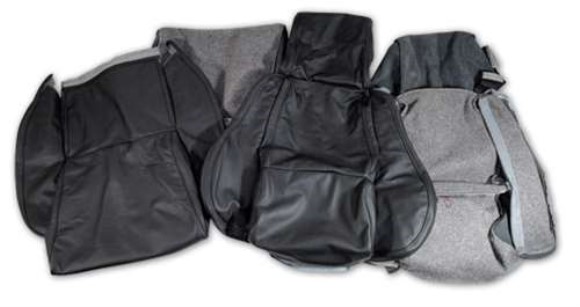 Leather Seat Covers. Black Standard No-Perforations 84-88