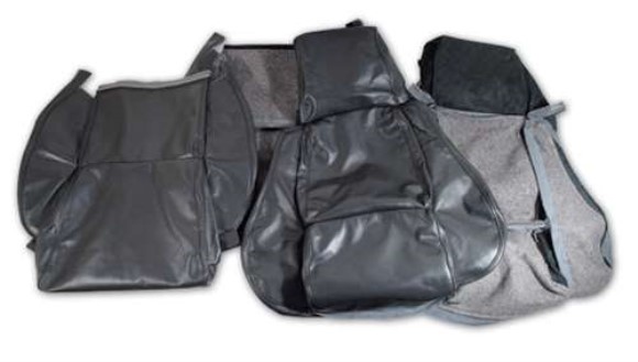 Leather Seat Covers. Graphite Standard No-Perforations 84-87