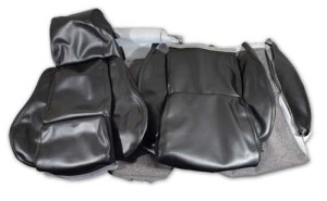 Leather Like Seat Covers. Black Standard No-Perforations 84-88