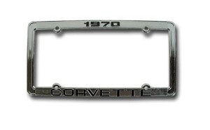 License Plate Frame. Corvette Chrome 70