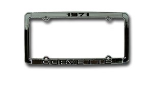 License Plate Frame. Corvette Chrome 71