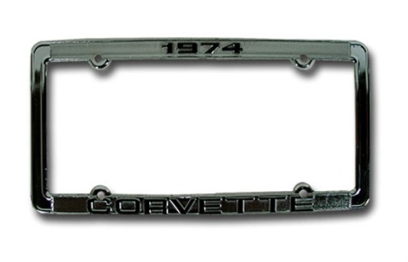 License Plate Frame. Corvette Chrome 74