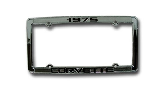 License Plate Frame. Corvette Chrome 75