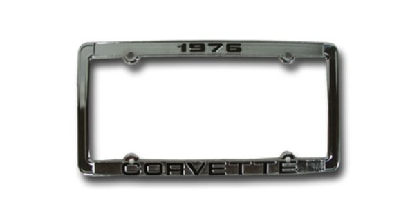 License Plate Frame. Corvette Chrome 76