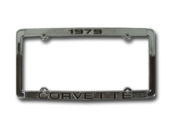 License Plate Frame. Corvette Chrome 79