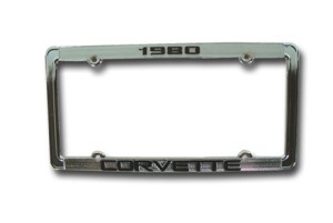 License Plate Frame. Corvette Chrome 80
