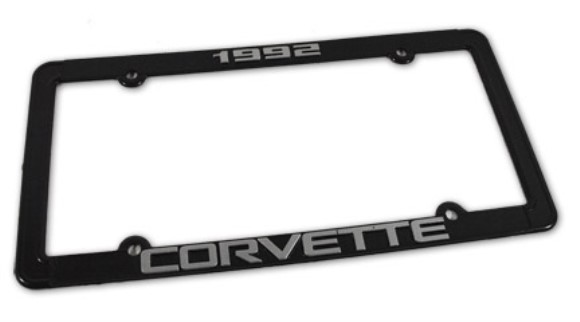 License Plate Frame. Corvette Black 92