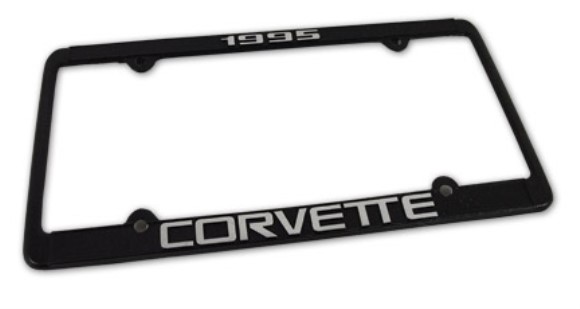 License Plate Frame. Corvette Black 95