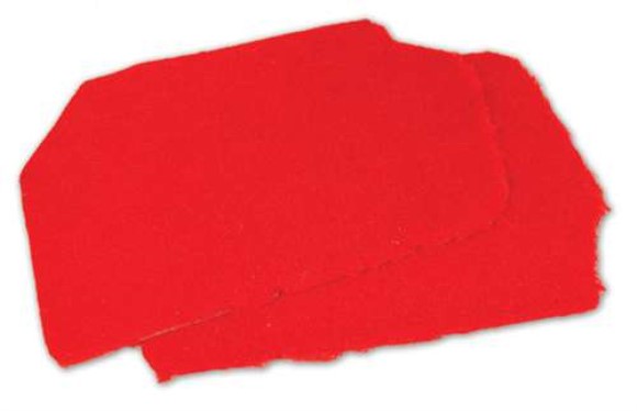 FRONT SPEAKER COVER CARPETS. RED PILE 93