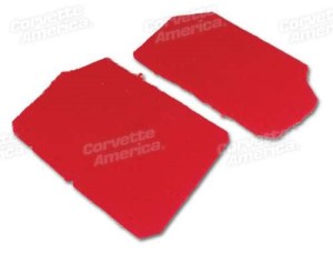 FRONT SPEAKER COVER CARPETS. RED TRU-VET 94-96