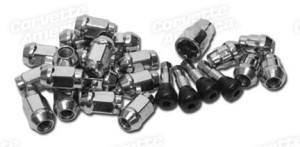 Chrome Wheel Lugnuts, Locks, & Valve Stems Kit 84-18