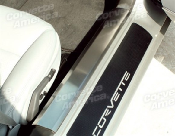 Inner Door Sill Covers - Brushed Stainless Steel 05-13