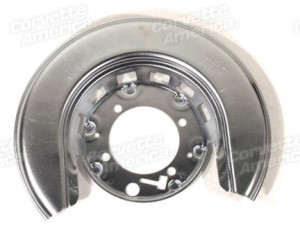 Rear Backing Shield. Silver LH - Reproduction 65-75