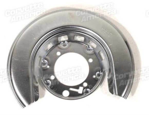 Rear Backing Shield. Silver LH - Reproduction 65-75