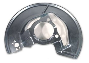 Front Brake Splash Shield. Silver LH - Reproduction 65-76