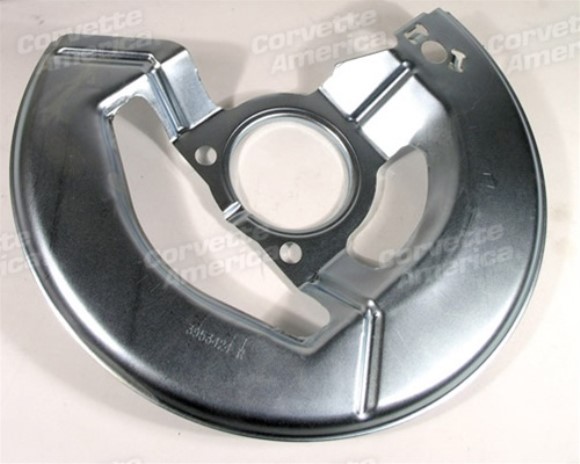 Front Brake Splash Shield. Silver RH - Reproduction 65-76