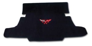 Cargo Mat. Velourtex Black W/C5 Red Coupe 97-04