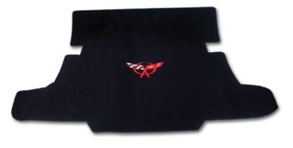 Cargo Mat. Velourtex Black W/C5 Red Coupe 97-04