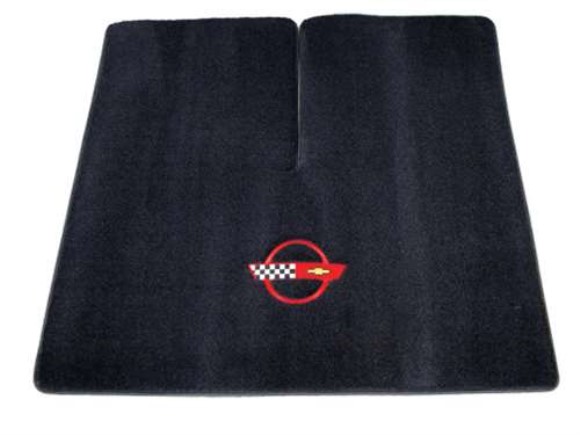 Cargo Mat. Velourtex Black W/C4 Red Coupe 84-90