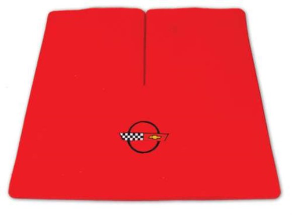 Cargo Mat. Velourtex Red W/C4 Black Coupe 84-90