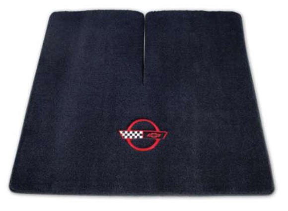 Cargo Mat. Velourtex Black W/C4 Red Coupe 91-96