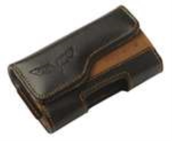 Leather Cell Phone Holder W/C6 Logo - Medium 