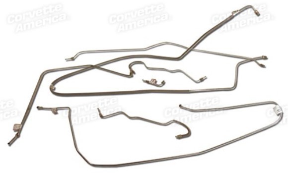Brake Line Set. W/Power Brake 1/4 Inch 65-66