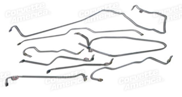 Brake Line Set. W/Power Brake 75-82