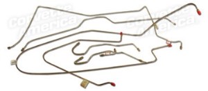 Brake Line Set. W/Power Brake 3/16 Inch 65
