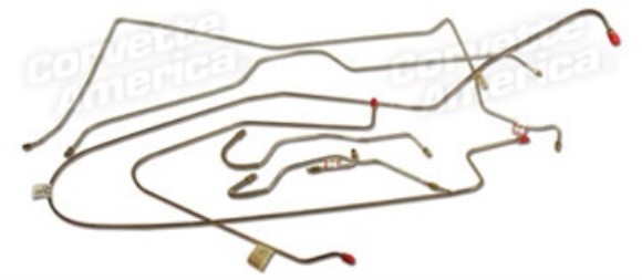 Brake Line Set. W/Power Brake 3/16 Inch 65