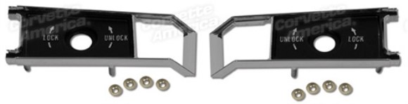Door Panel Lock Knob Insert Plate. LH 68-77