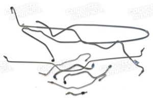 Brake Line Set. Stainless Steel W/Power Brake 70-73