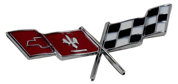 EMBLEM. FRT FENDER CROSSFLAGS