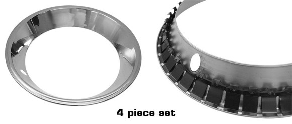 Trim Rings. Stainless Steel 4 Piece Set 7- Rim 68