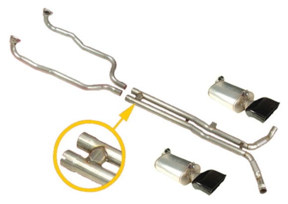 Exhaust System. Dual W/LT1 Tip Magnaflow Mufflers 84-91