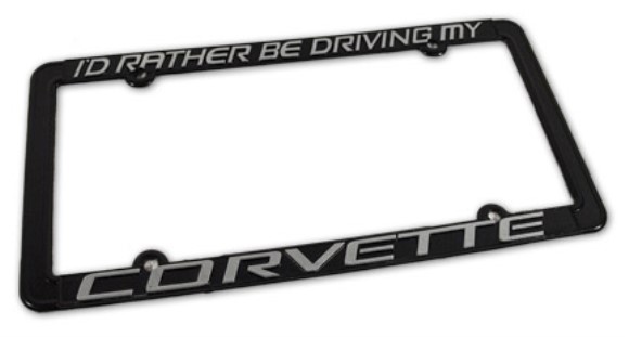 License Frame. I'D Rather Drive My Corvette 